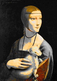 Painting of woman with ermine